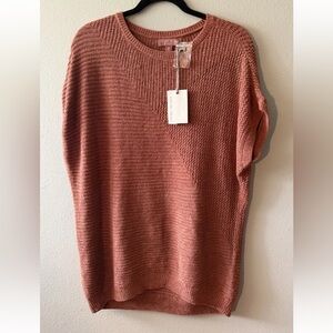 Barefoot Dreams Pullover Sweater Women’s -Burnt Rose Textured Knit